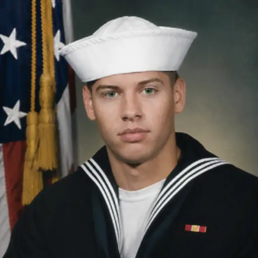 Rizzi in U.S. Navy uniform